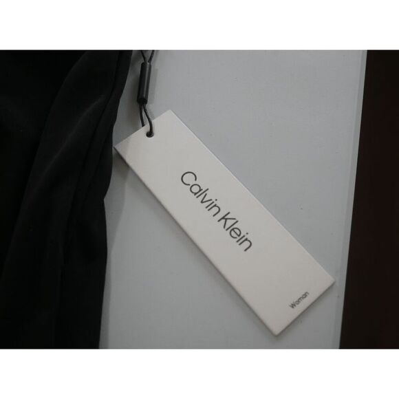 Calvin Klein Women's Plus Black Pleated Belted Cropped Wide Leg Pants 3X - Picture 4 of 8